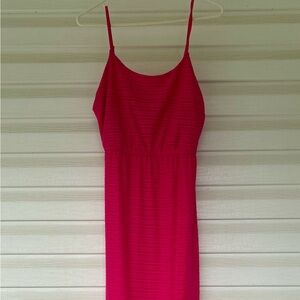 Chic Pink Spaghetti Strap Dress with Sleek Design